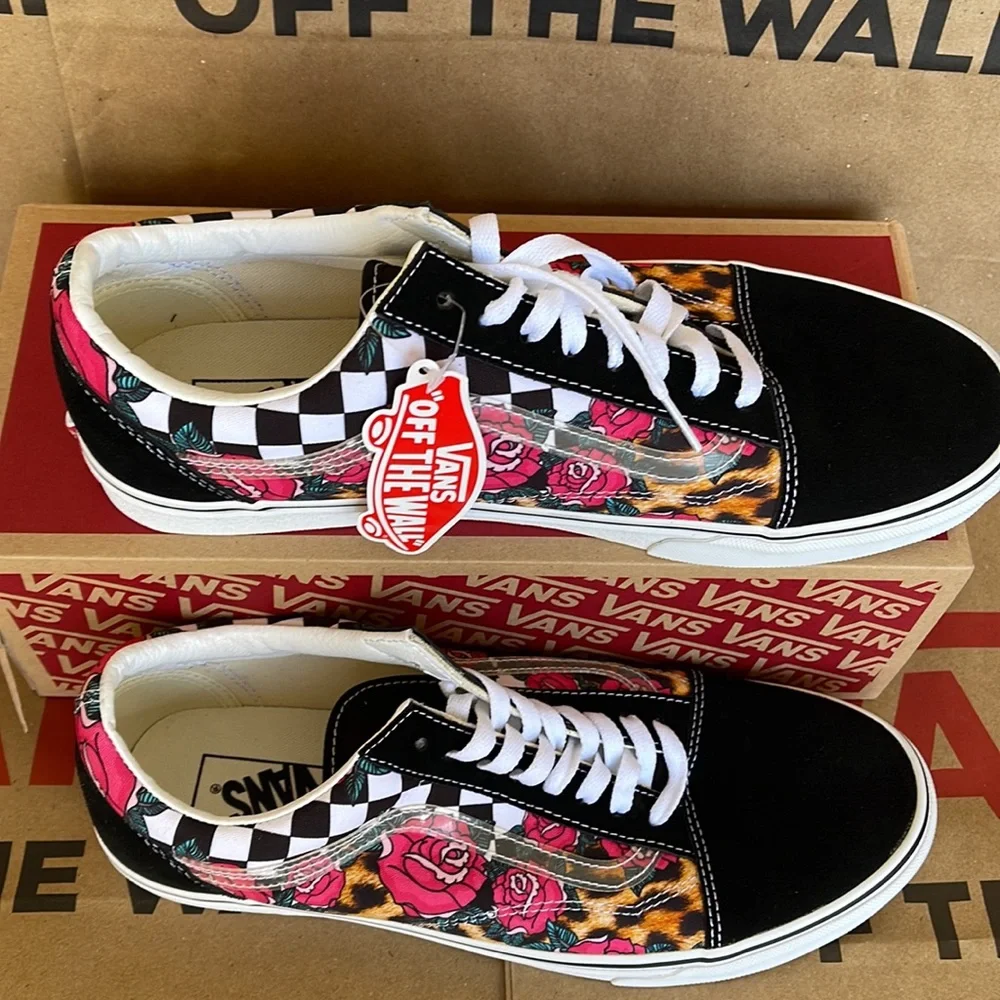 Vans Old Skool Rose Animal check True White/Multi WMNS sneakers - Picture 4 of 16